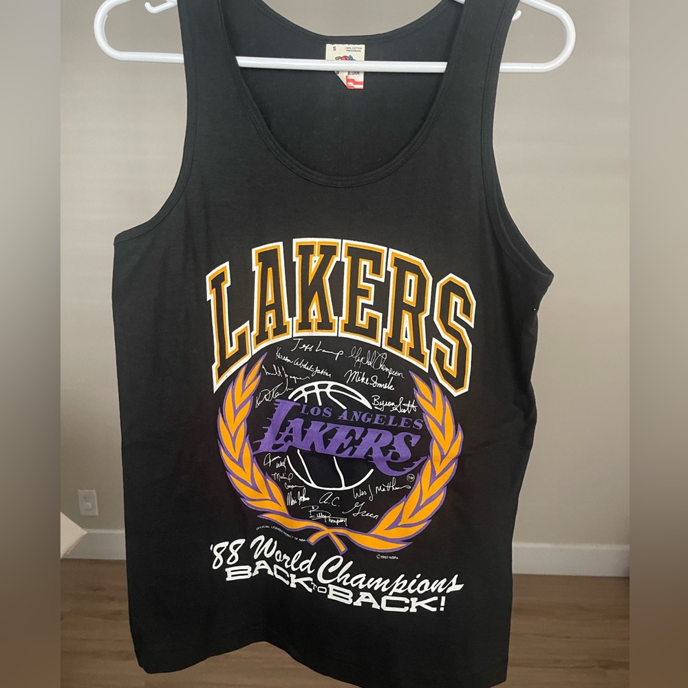 rare vintage 1988 back to back laker championship tank